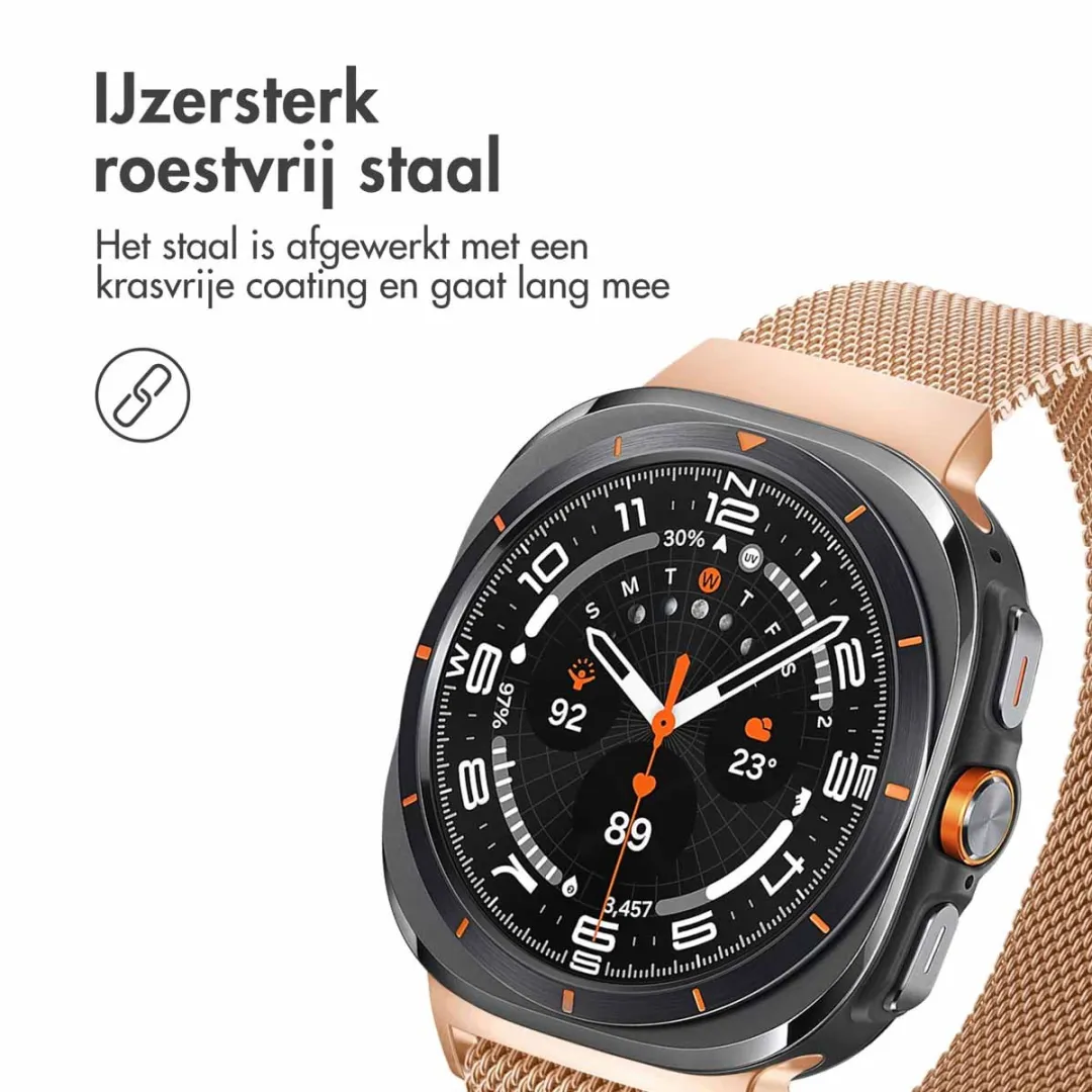 Imoshion Milanees Magnetisch Bandje SH00077480 - Samsung Galaxy Watch Ultra - Roségoud