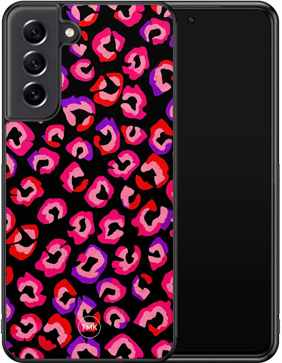 Casevibes S/S21FE/B/007 Hoesje Samsung Galaxy S21 FE - Luipaard Neon