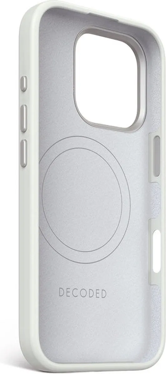 Decoded Siliconen Hoesje iPhone 16 Pro Stone Grijs - Antibacterieel - MagSafe