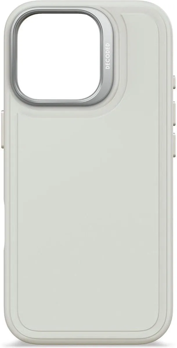 Decoded Siliconen Hoesje iPhone 16 Pro Stone Grijs - Antibacterieel - MagSafe