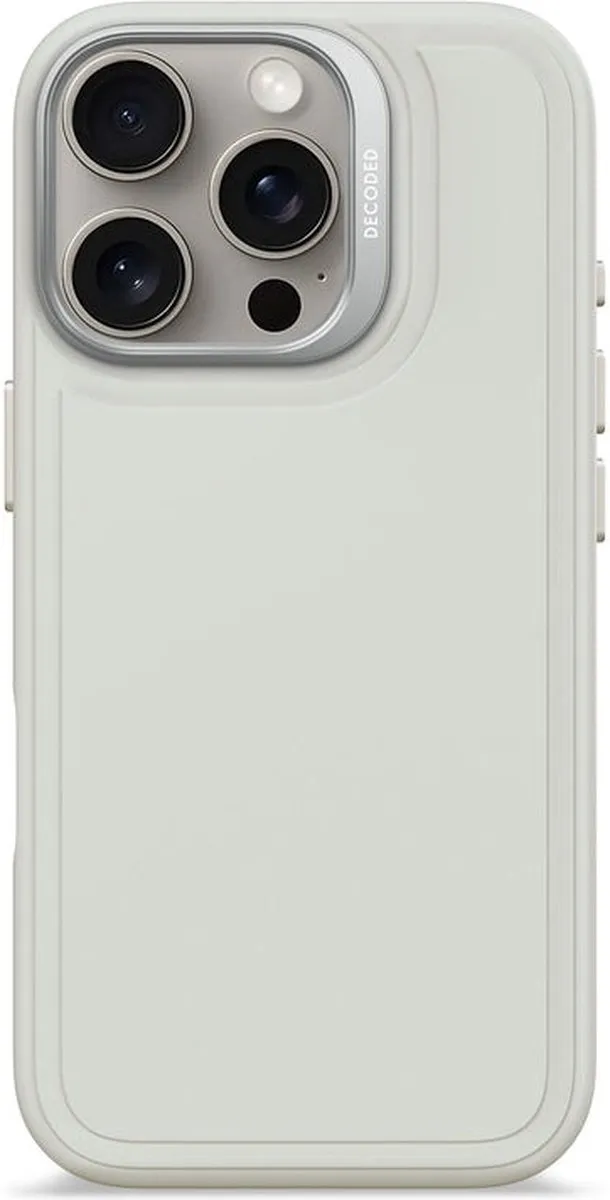 Decoded Siliconen Hoesje iPhone 16 Pro Stone Grijs