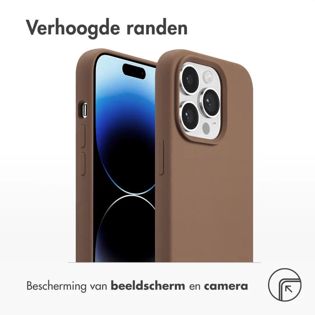 Accezz Hoesje iPhone 14 Pro MagSafe - Lichtbruin