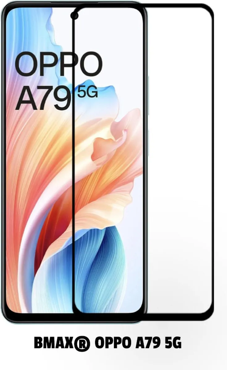 BMAX Screenprotector OPPO A79 - 2 Stuks - Full Cover Zwart