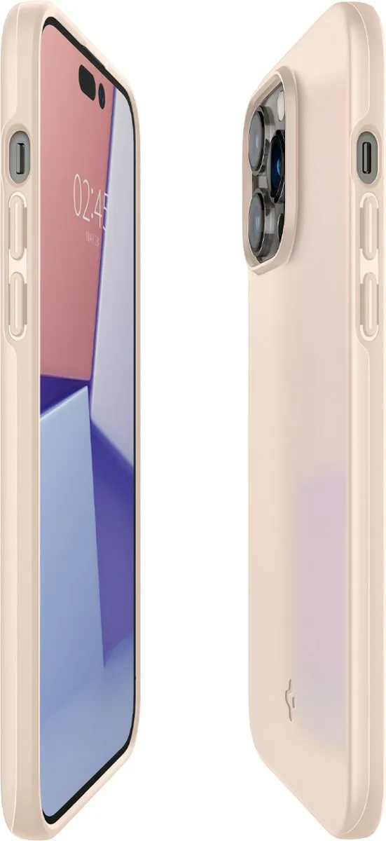 Spigen Thin Fit iPhone 14 Pro Max Hoesje ACS04770 - Bruin - afbeelding 6 van 6