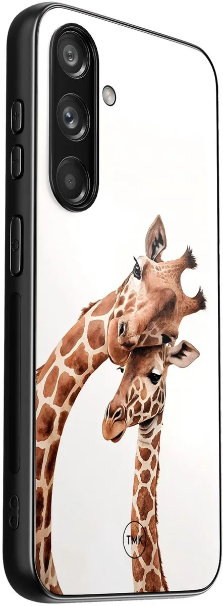Casevibes Hoesje Samsung Galaxy S24 Giraffen - Bruin - afbeelding 2 van 3