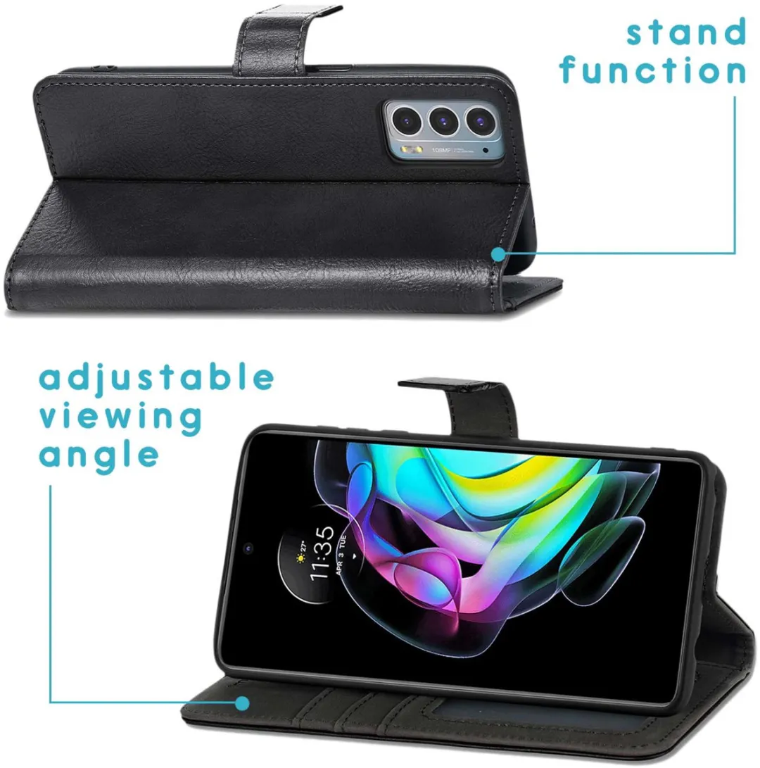 Imoshion Hoesje Motorola Edge 20 - 3 Pasjes - Zwart