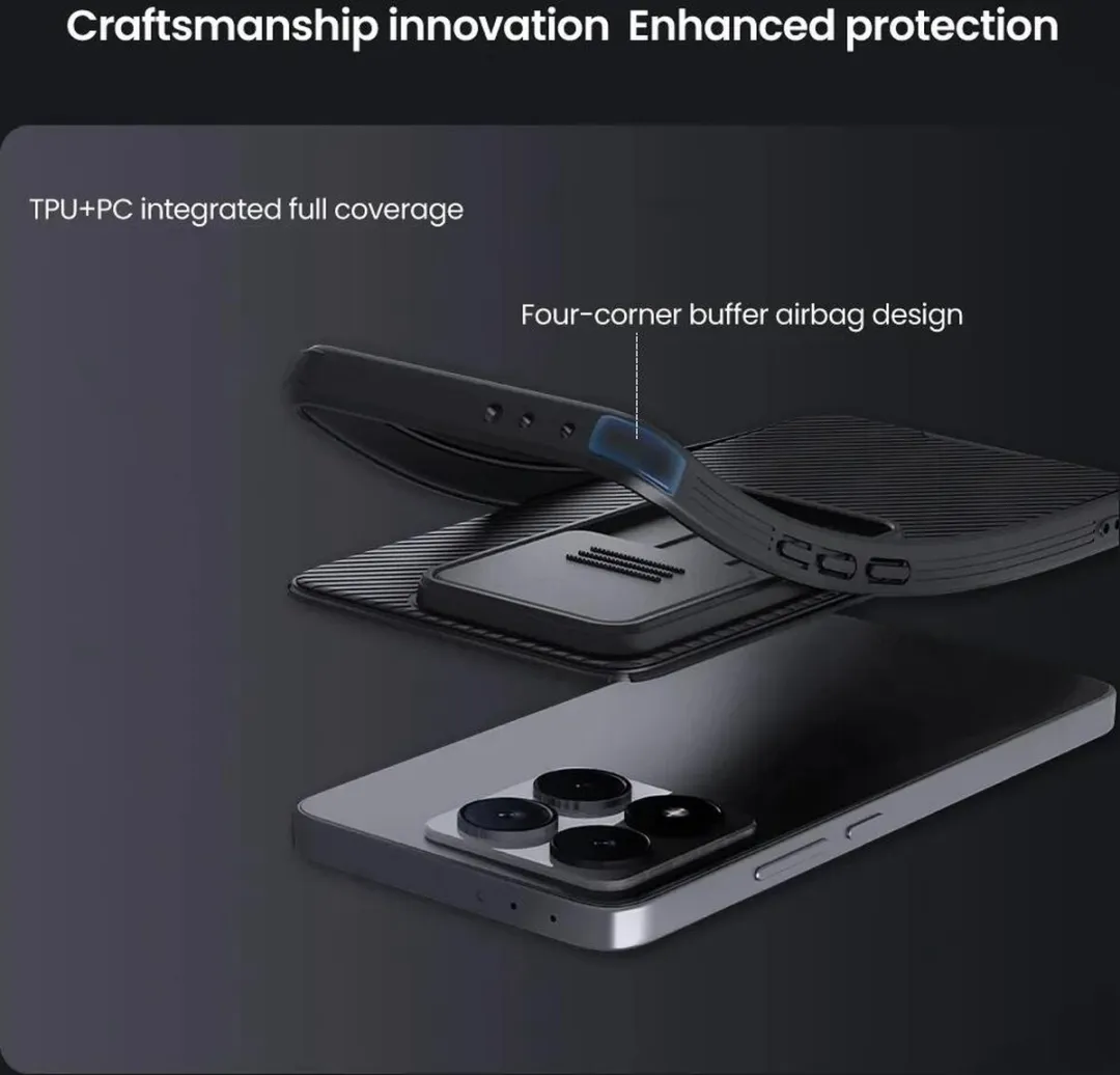 Nillkin CamShield Hoesje Xiaomi 14T - Camera Slider - Zwart