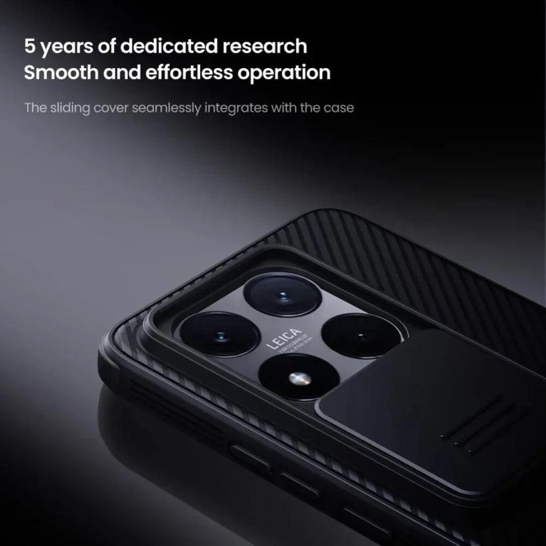 Nillkin CamShield Hoesje Xiaomi 14T - Camera Slider - Zwart