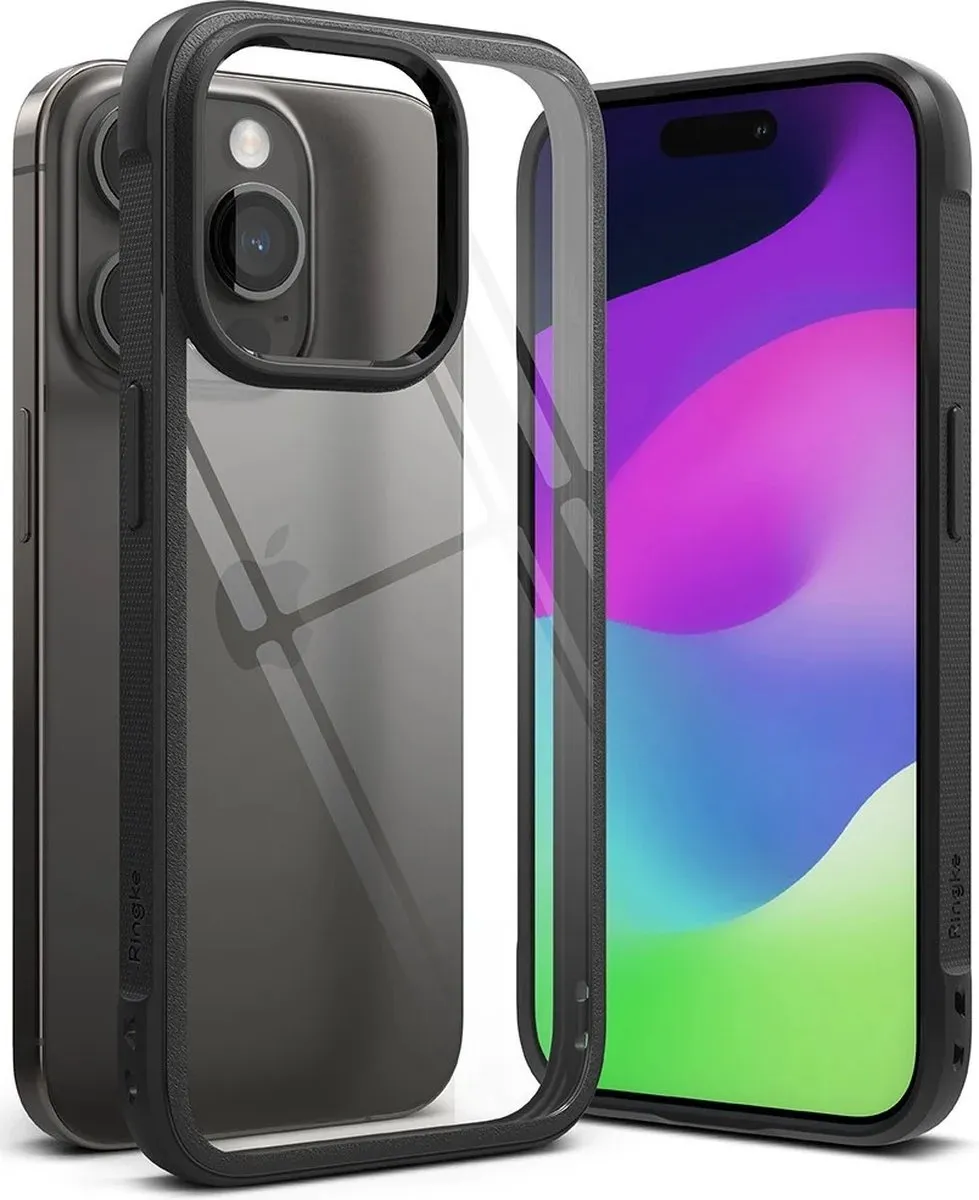 Ringke Fusion Bold Hoesje iPhone 15 Pro - Zwart - afbeelding 6 van 6