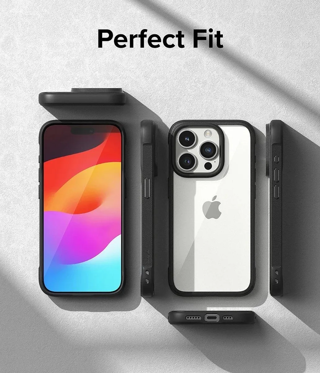 Ringke Fusion Bold Hoesje iPhone 15 Pro - Zwart