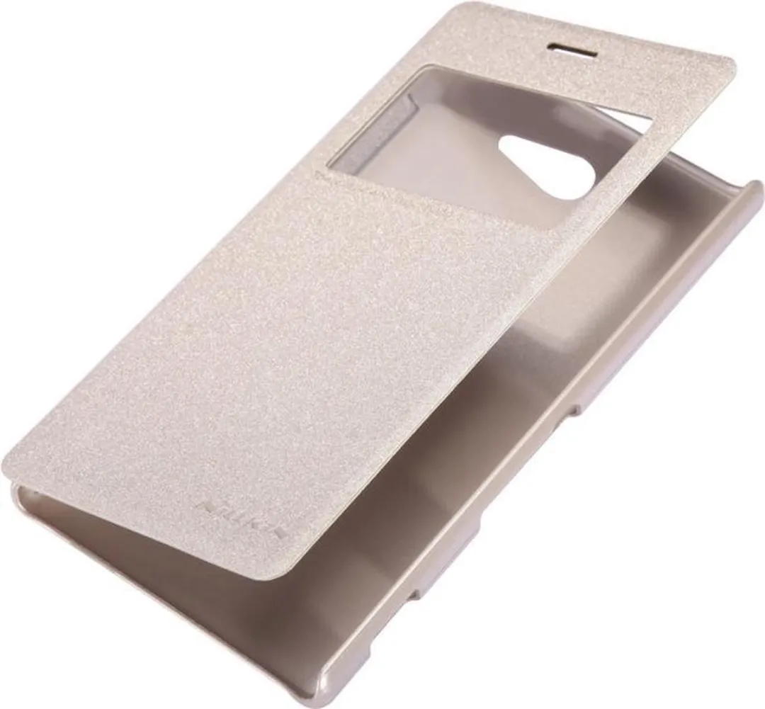 Nillkin Sparkle Series PU Leerhoes Sony Xperia M2 - Goud - afbeelding 3 van 5