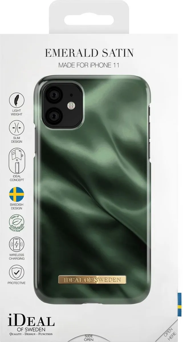 iDeal of Sweden iPhone 11 Hoesje - Emerald Satin - mpn-7340168745614 - afbeelding 6 van 6