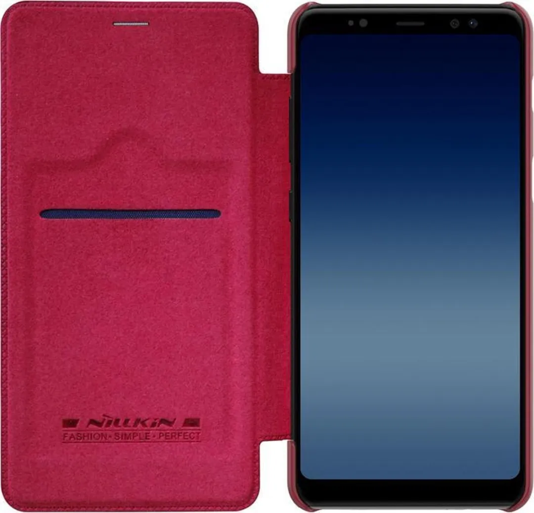 Nillkin Qin PU Leren Hoesje - Rood - Samsung Galaxy A8+ 2018 - afbeelding 5 van 6
