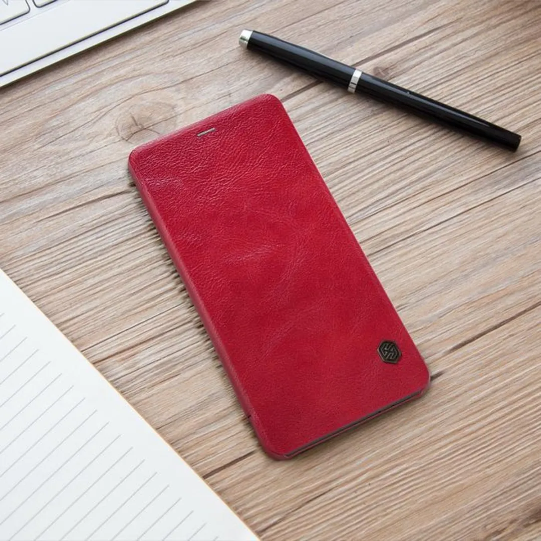 Nillkin Qin PU Leren Hoesje - Rood - Samsung Galaxy A8+ 2018 - afbeelding 6 van 6