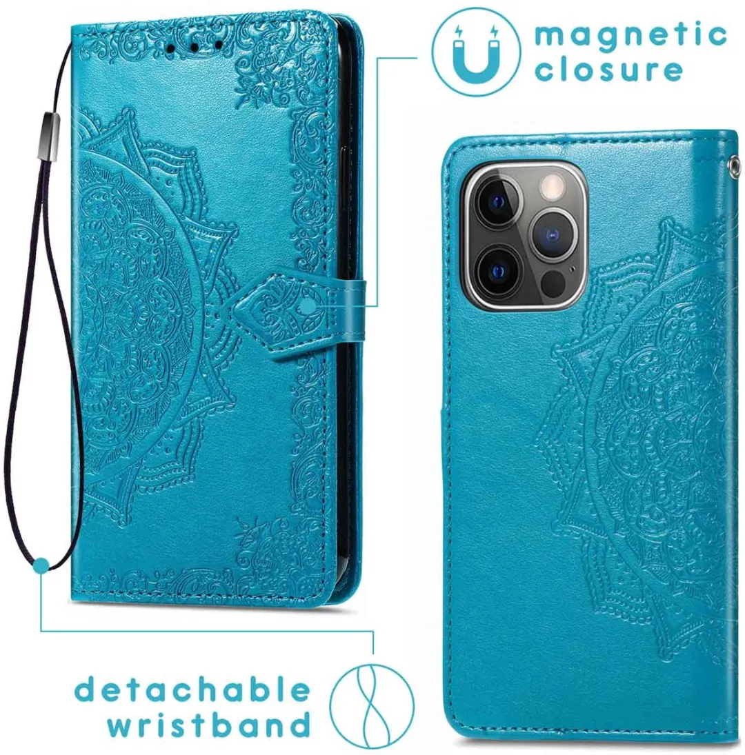 Imoshion Hoesje iPhone 13 Pro - Turquoise - 3 Pasjes