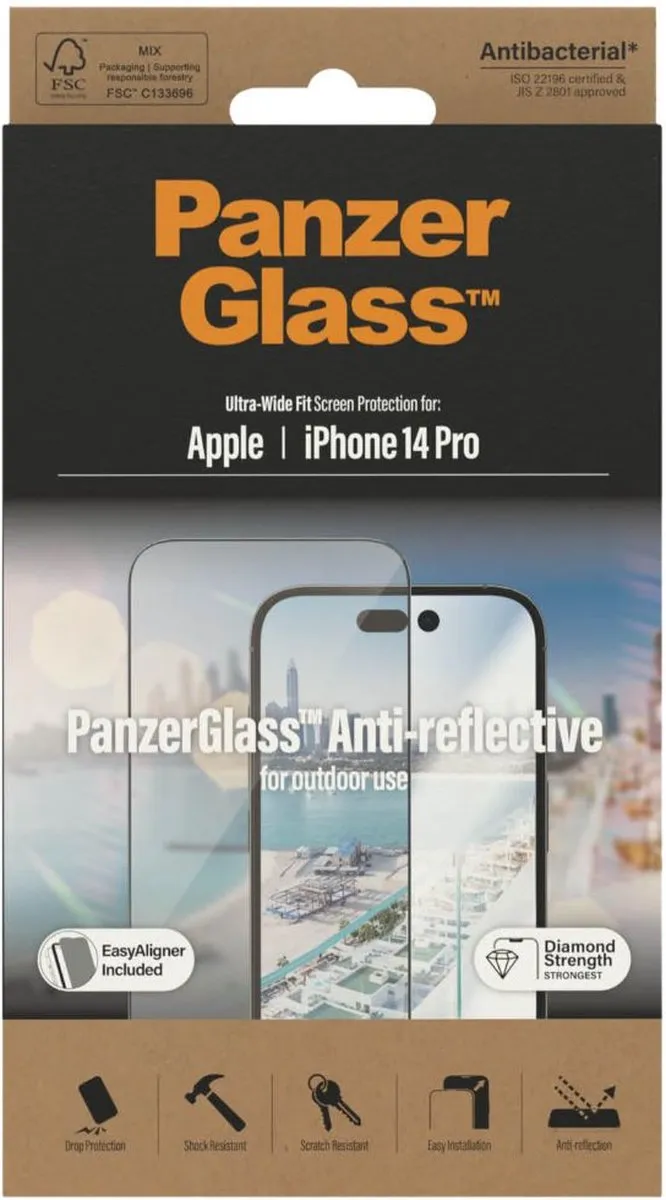 PanzerGlass Ultra-Wide iPhone 14 Pro Schermbeschermer Anti-Glare
