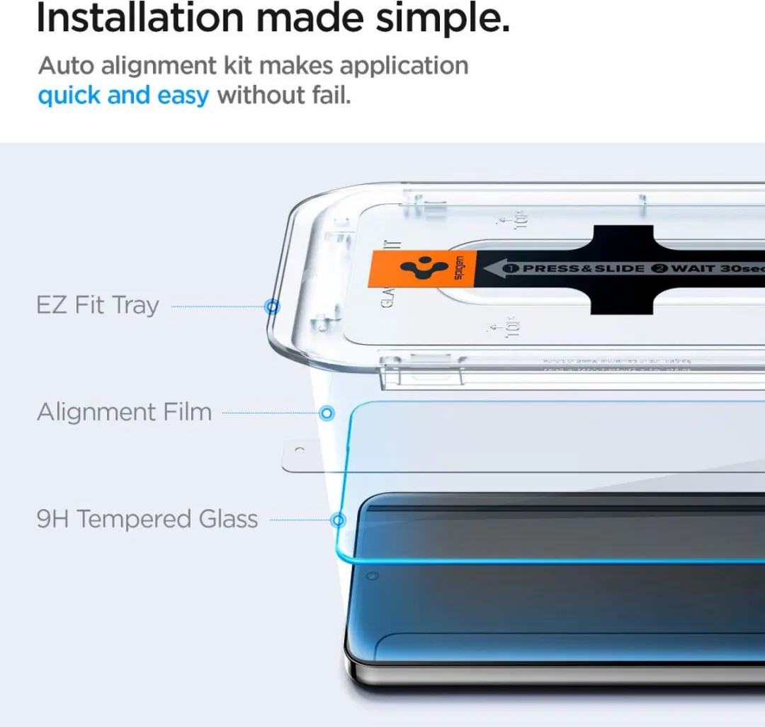 Spigen AGL07440 Screenprotector Galaxy S24 - 2 Stuks