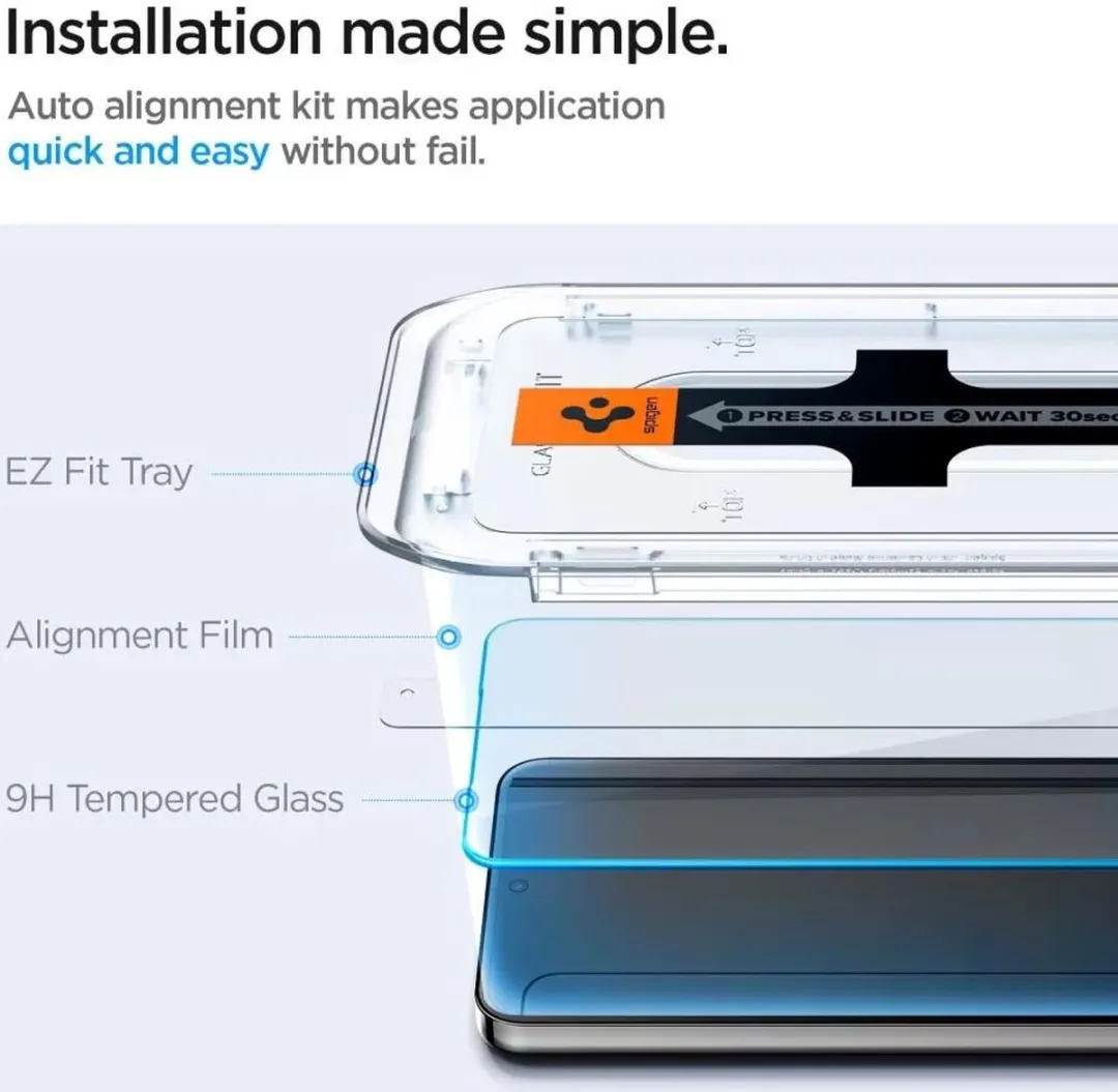 Spigen AGL07440 Screenprotector Galaxy S24 - 2 Stuks
