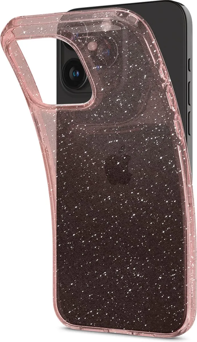 Spigen Liquid Crystal Glitter Hoesje iPhone 15 Pro - ACS06702 - Roze Transparant - afbeelding 6 van 6