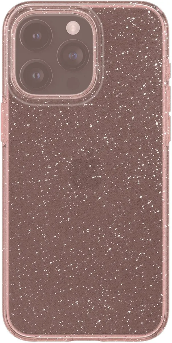 Spigen Liquid Crystal Glitter Hoesje iPhone 15 Pro - ACS06702 - Roze Transparant