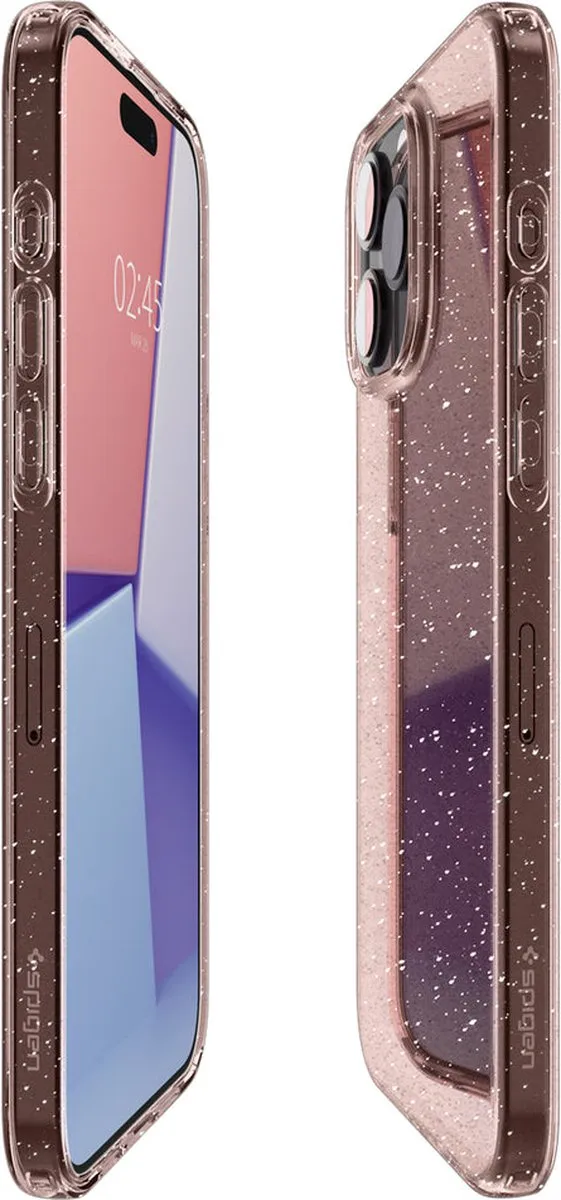 Spigen Liquid Crystal Glitter Hoesje iPhone 15 Pro - ACS06702 - Roze Transparant
