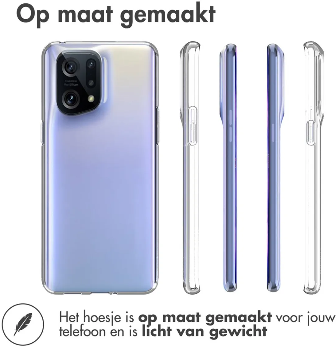 Accezz Hoesje Oppo Find X5 Pro 5G - Transparant