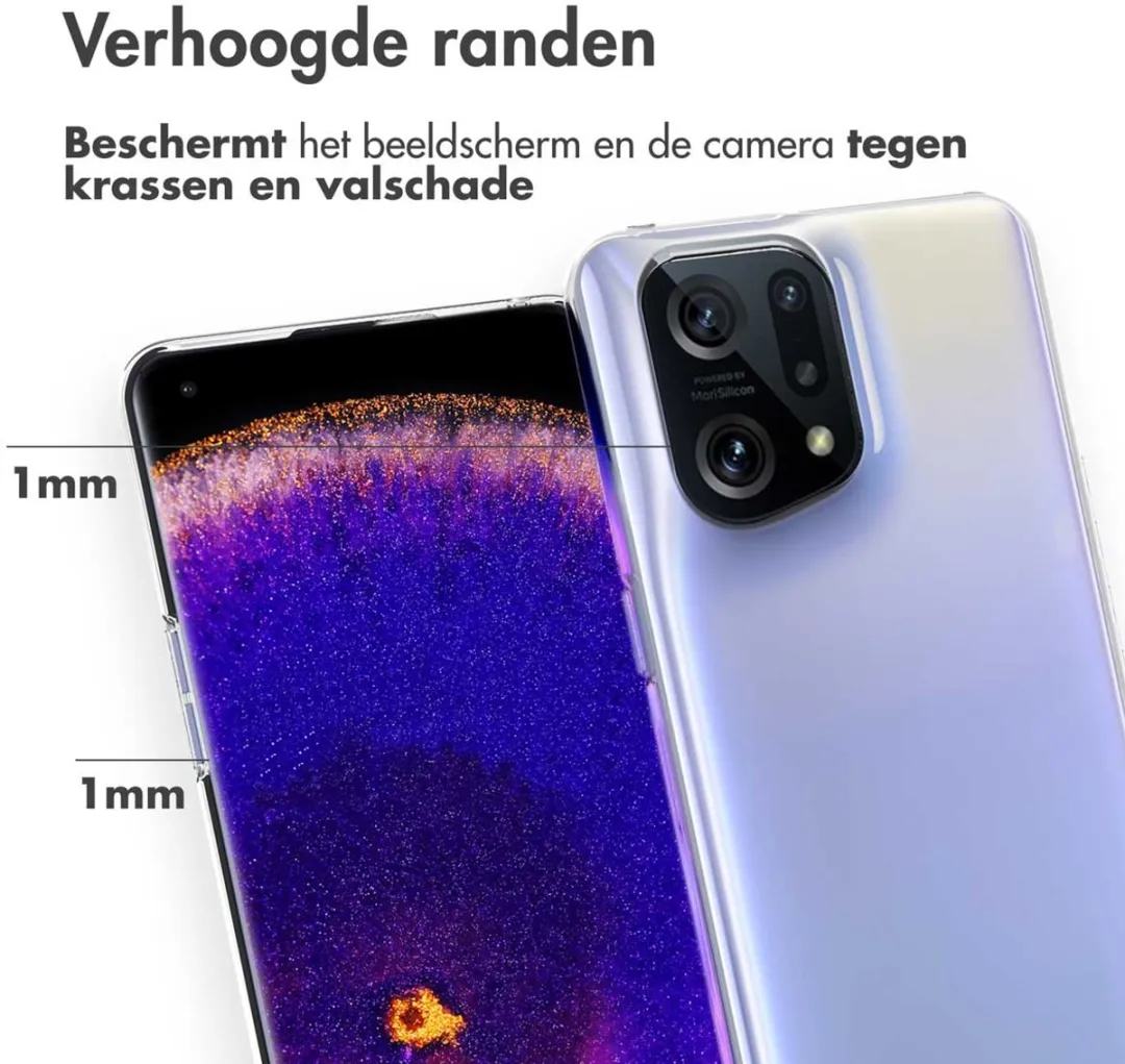 Accezz Hoesje Oppo Find X5 Pro 5G - Transparant