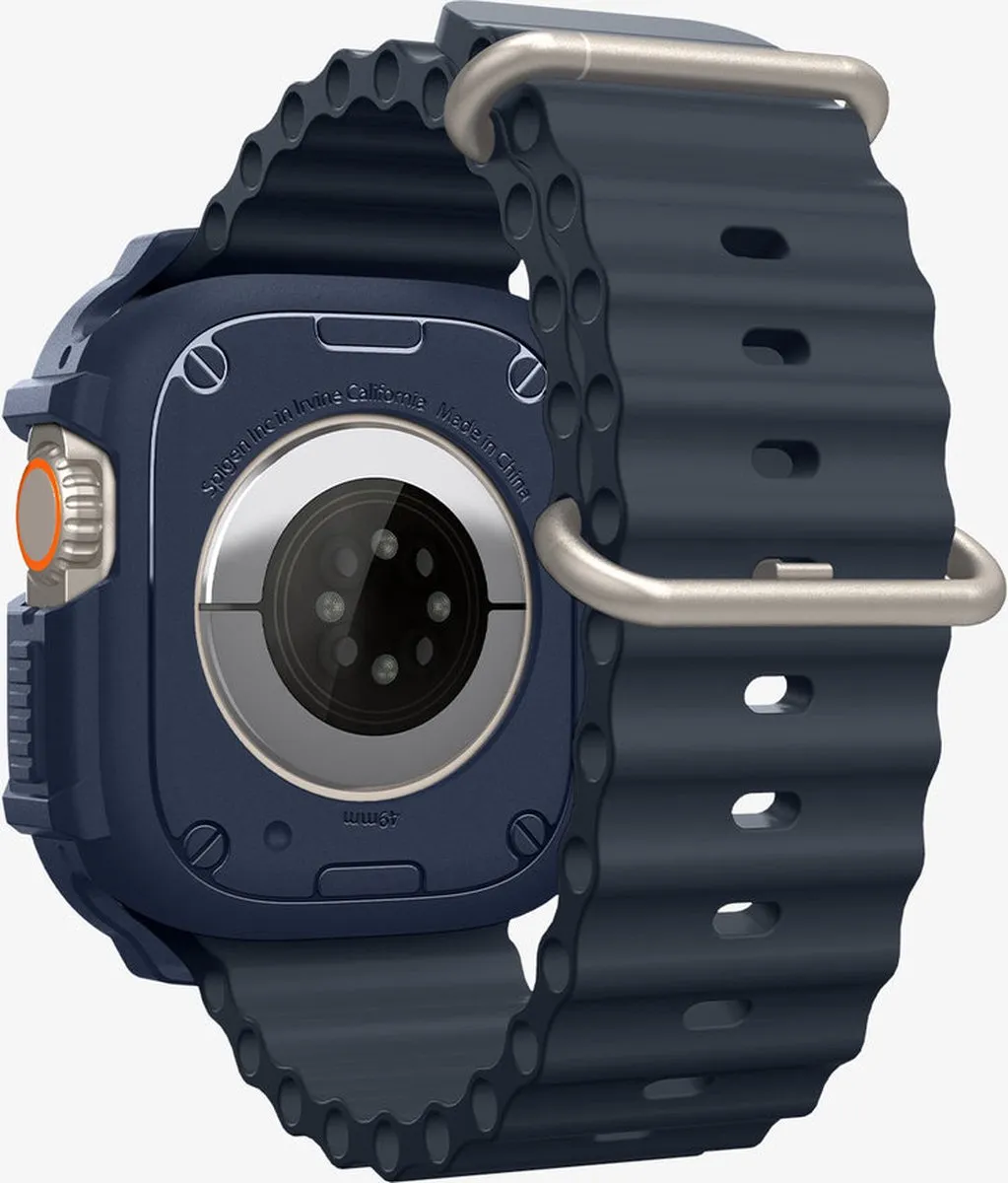 Spigen Rugged Armor Hoesje Apple Watch Ultra 49mm - Blauw - afbeelding 6 van 6