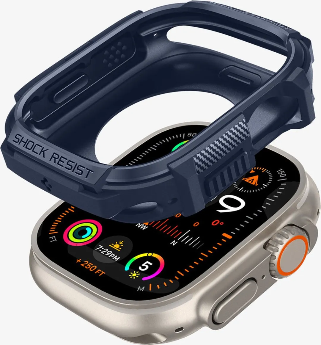 Spigen Rugged Armor Hoesje Apple Watch Ultra 49mm - Blauw