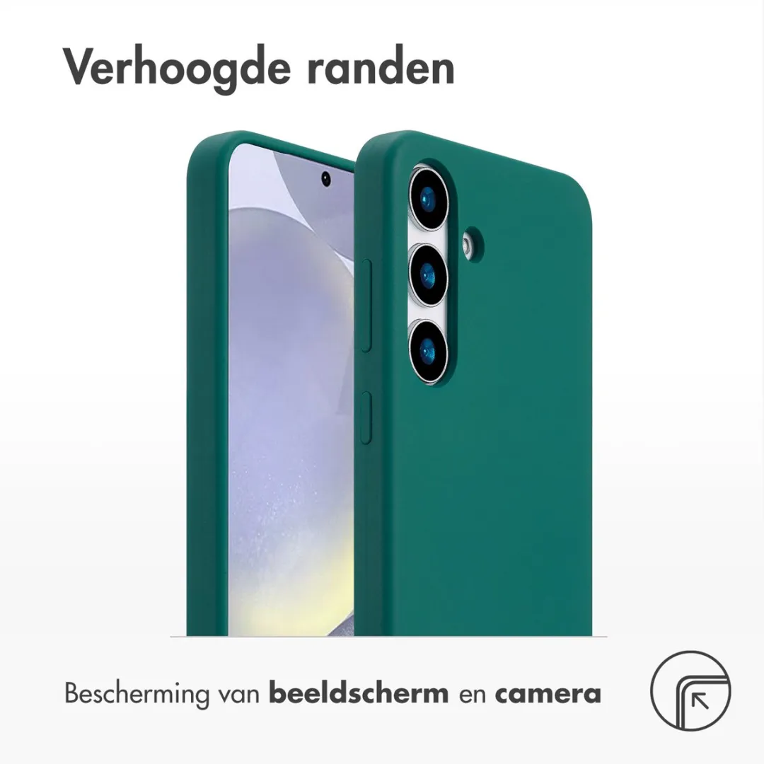 Accezz Hoesje Samsung Galaxy S25 Plus - Liquid Silicone Forest Green - MagSafe