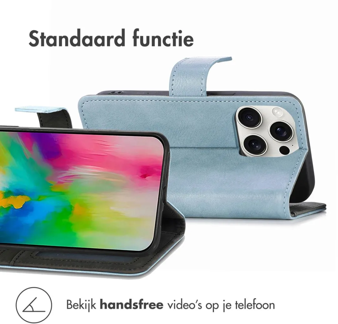 Imoshion Hoesje iPhone 16 Pro Lichtblauw - 3 Pasjes