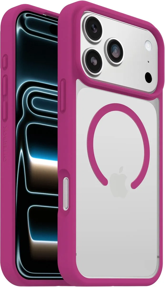 OtterBox React 77-98654 MagSafe Hoesje - iPhone 17 Pro Max - Transparant Roze - afbeelding 6 van 6