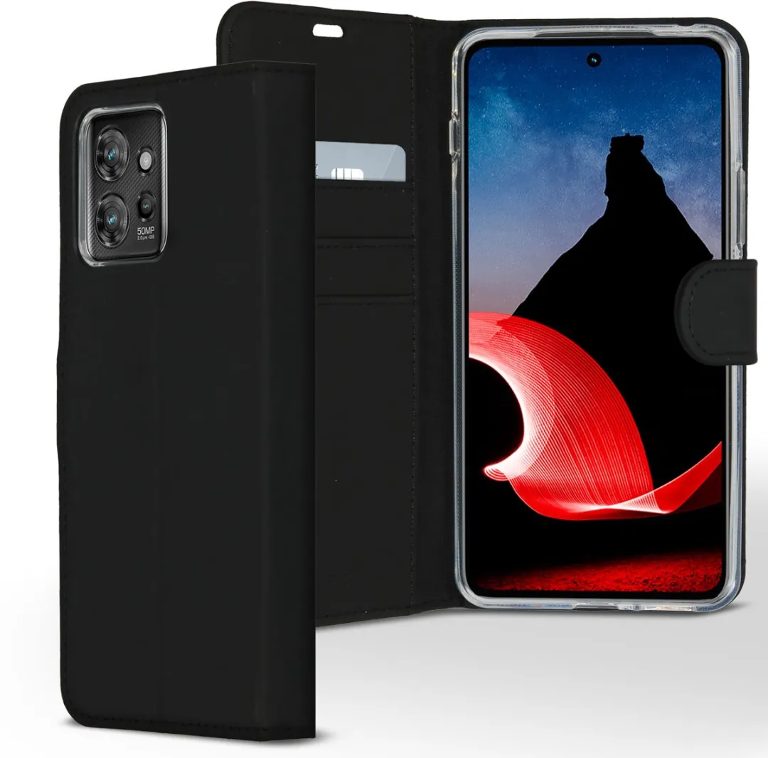 Accezz Hoesje Motorola ThinkPhone Wallet Softcase - 3 Pasjes - Zwart