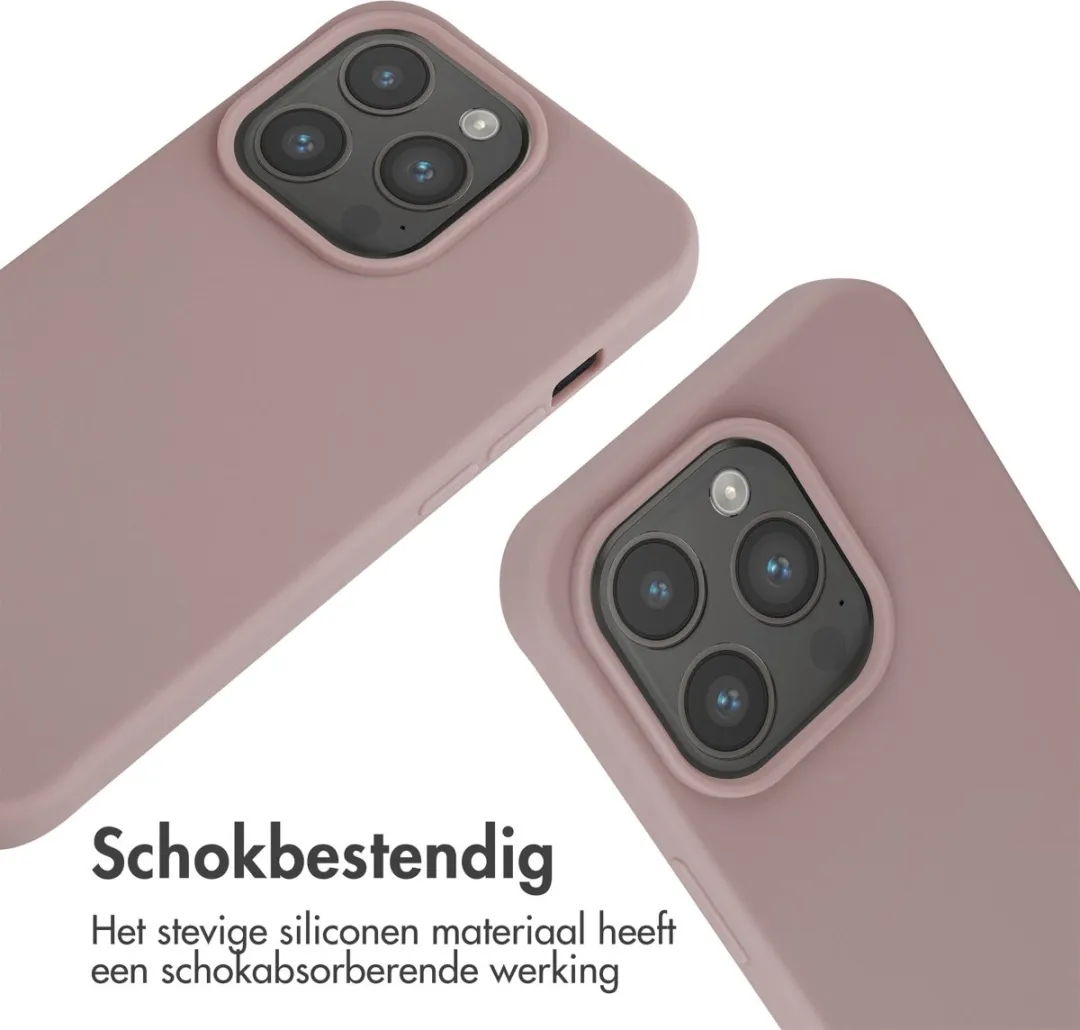Imoshion iPhone 15 Pro Hoesje - Siliconen - Sand Pink
