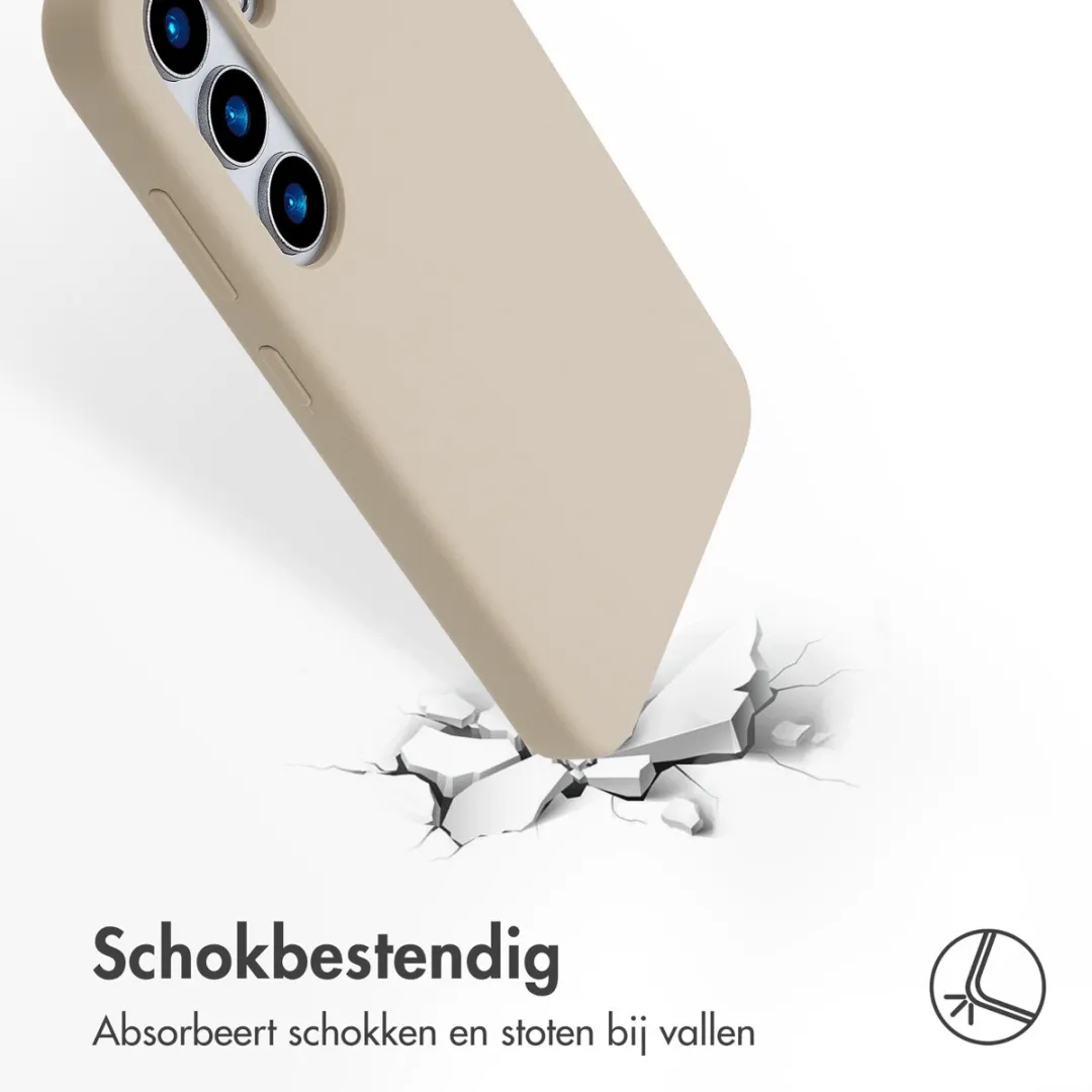 Accezz Hoesje Samsung Galaxy S25 - Liquid Silicone Stone