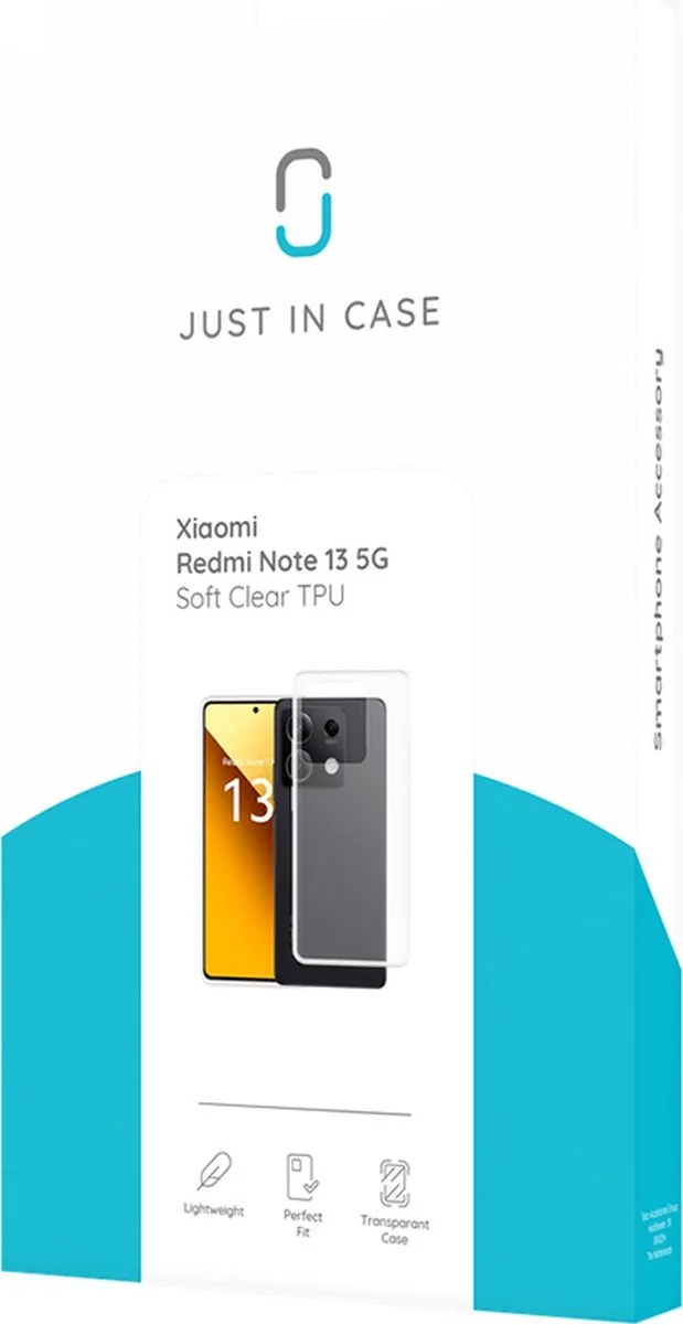 Just in Case Cazy Hoesje Xiaomi Redmi Note 13 5G - Siliconen - Transparant