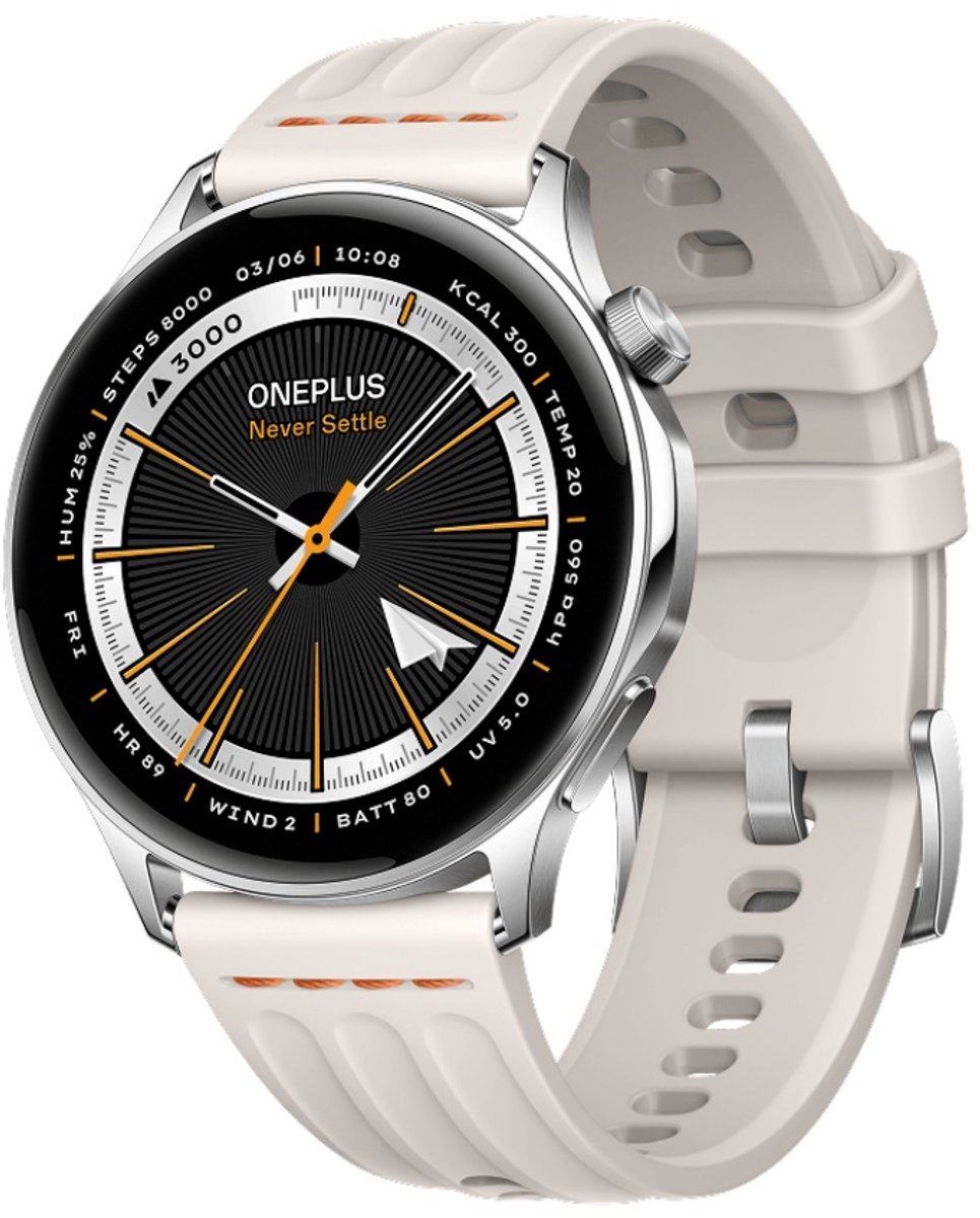 OnePlus Watch Lite - Smartwatch - Silver Steel - OPWWE262 - 44.98mm