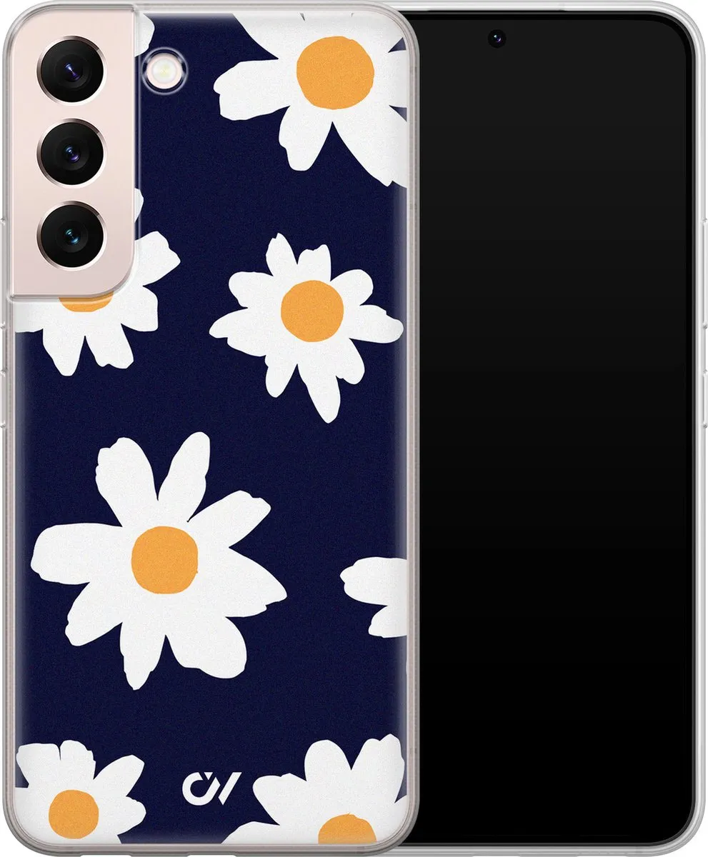 Casevibes Hoesje Samsung Galaxy S22 Sweet Daisies - Blauw - S/S22/UV/047