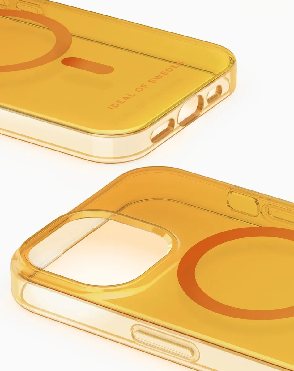 iDeal of Sweden Clear Case Mid MagSafe iPhone 15 - Orange Spritz