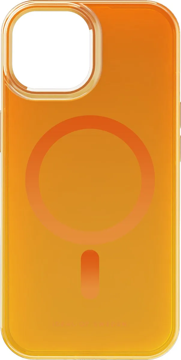 iDeal of Sweden Clear Case Mid MagSafe iPhone 15 - Orange Spritz