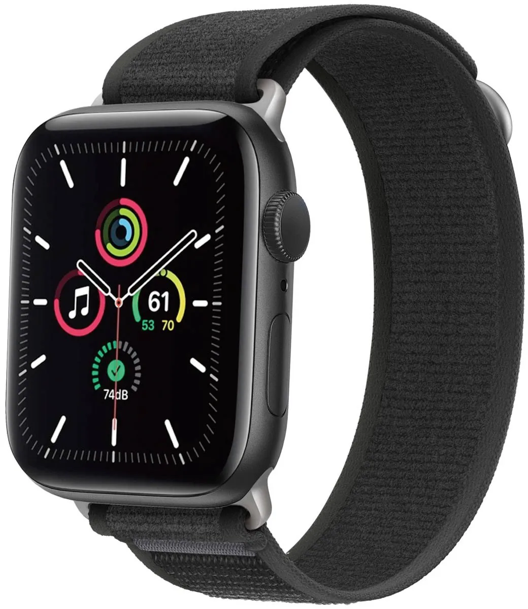 Imoshion Nylon Trail Bandje Apple Watch 42mm - Zwart