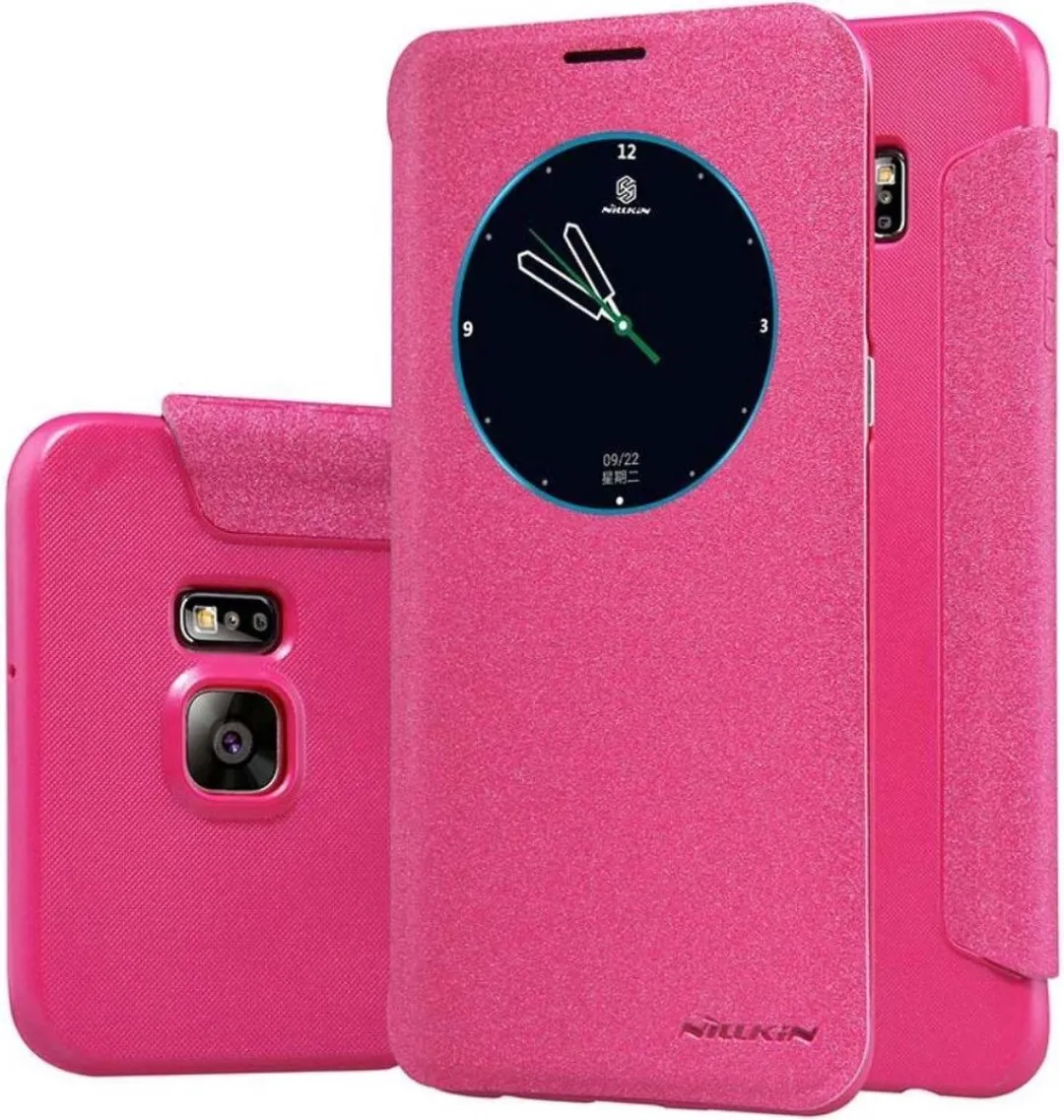 Nillkin Leather Case Samsung Galaxy S6 Edge+ Sparkle Series - Roze - afbeelding 2 van 6
