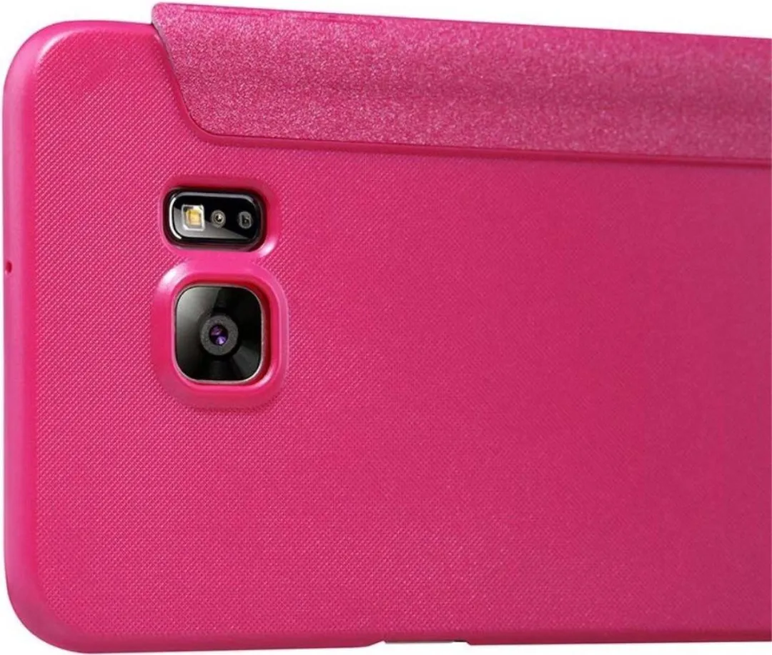 Nillkin Leather Case Samsung Galaxy S6 Edge+ Sparkle Series - Roze - afbeelding 6 van 6