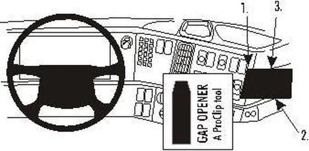 Brodit ProClip 213418 Telefoonhouder - Volvo FH/NH 2003-2007 - Zwart