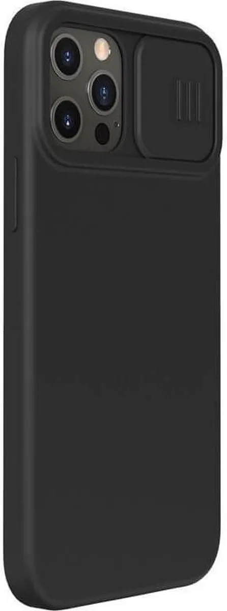 Nillkin iPhone 12/12 Pro Siliconen Hoesje - MagSafe - Zwart