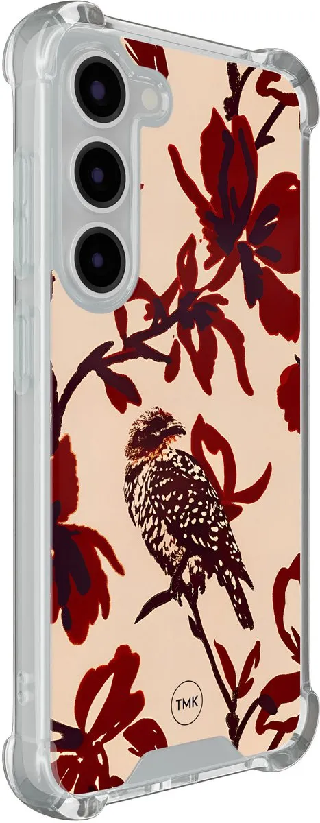 Casevibes Shockproof Hoesje Samsung Galaxy S23 - Bloemenpracht - Rood - S/S23/S/002