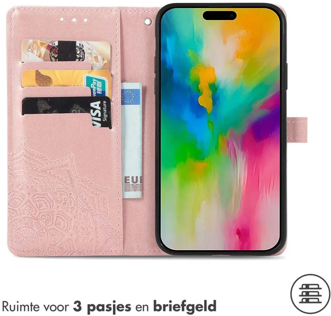 Imoshion Hoesje Apple iPhone 17 - 3 Pasjes - Rosé Goud