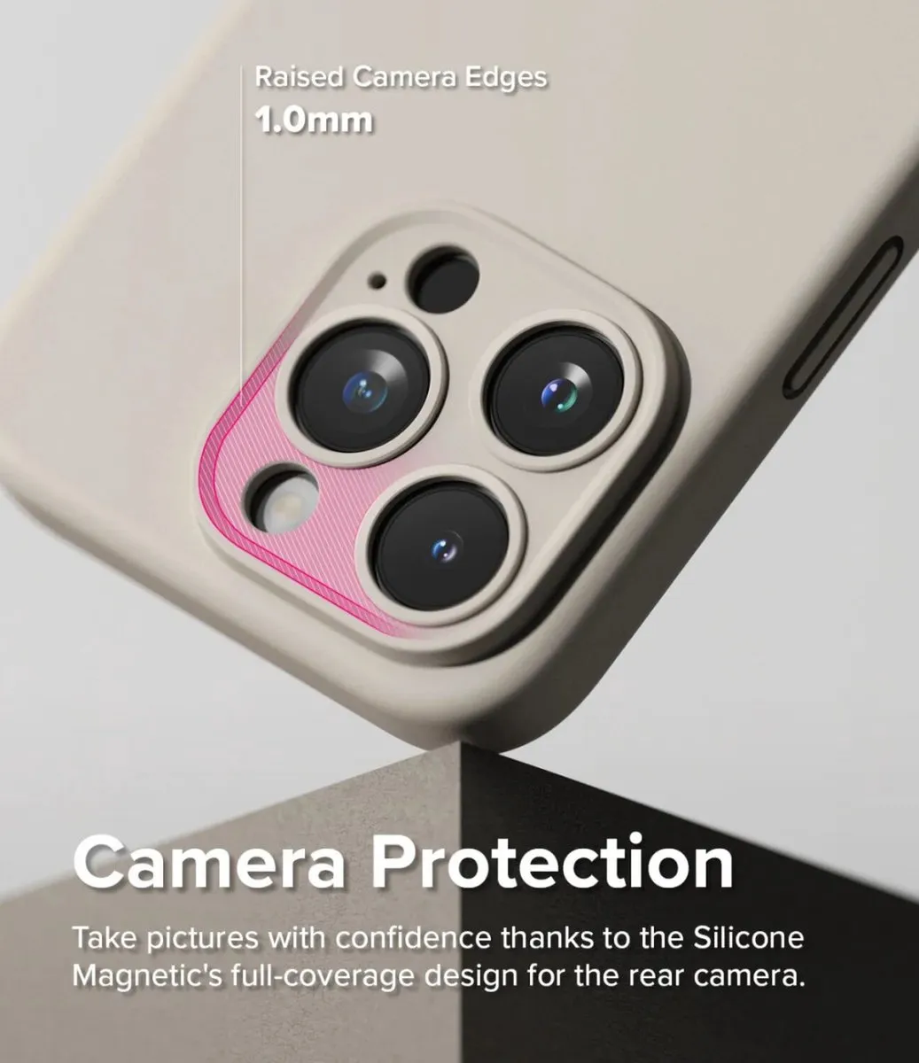 Ringke Silicone Hoesje iPhone 15 Pro - MagSafe Roze - afbeelding 6 van 6