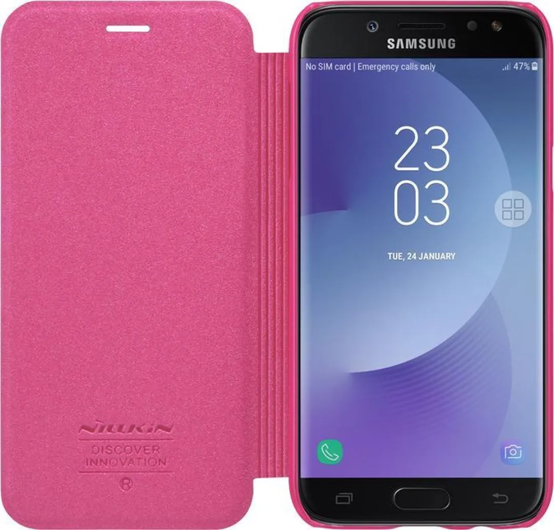 Nillkin New Sparkle BookCase Samsung Galaxy J7 (2017) - Roze - afbeelding 5 van 6