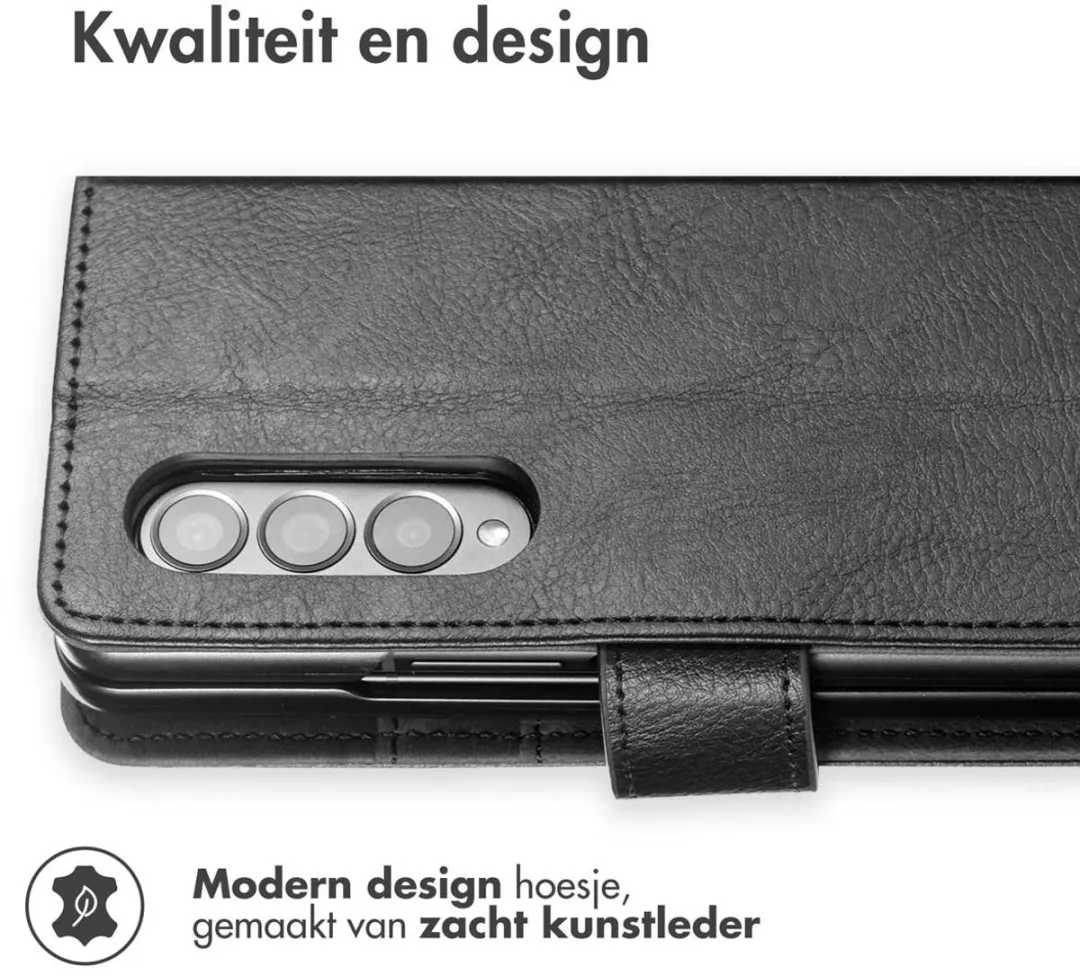 Imoshion Hoesje Samsung Galaxy Z Fold 4 - 3 Pasjes - Zwart